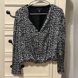 Sincerely Jules Black and White Patterned Blouse